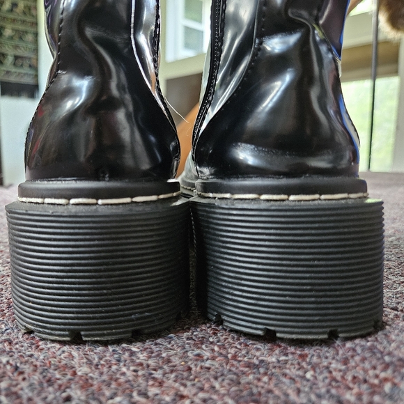 Tall Black Combat Boots 20 eye - Picture 8 of 9